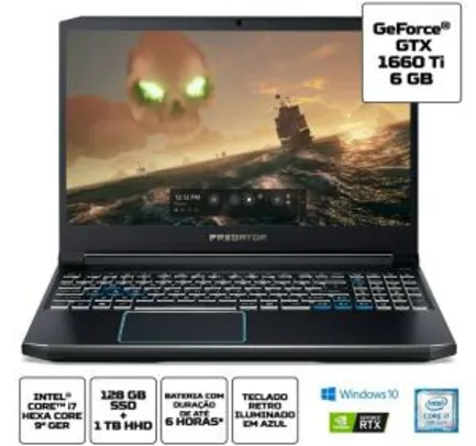 [AME + C.C. Submarino] Notebook Gamer Acer PH315-52-748U | R$6119