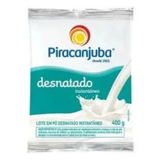 Leite em Pó Desnatado Piracanjuba 400g | 10 unid | R$ 8 cada