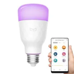 Lâmpada Inteligente LED Wifi App Controle Bivolt - Xiaomi Yeelight YLDP06YL E26 E27 10 W RGBW | R$63