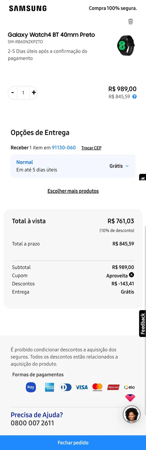 Imagem na descrição da promoção