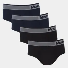 Kit Cueca Slip Mash Sem Costura Masculina 4 Peças