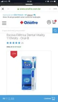 Escova Elétrica Dental Vitality 110Volts - Oral-B