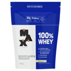 [REGIONAL] Whey Protein 100% Max Titanium Baunilha 900g Refil