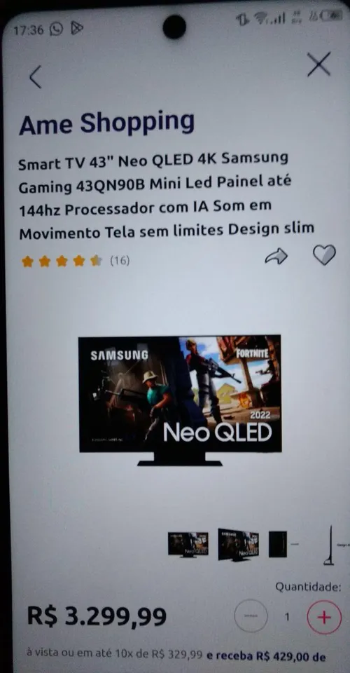 Imagem na descrição da promoção