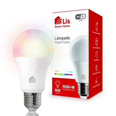 Lâmpada Smart LED Lis Wi-Fi Bulbo Inteligente 10W RGB E27 | R$60