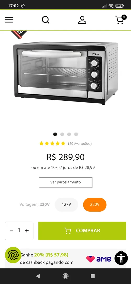 Imagem na descrição da promoção