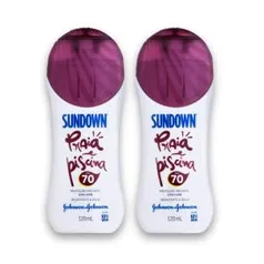 Kit com 2 Protetores Solar Sundown Praia e Piscina Fps 70 120ml