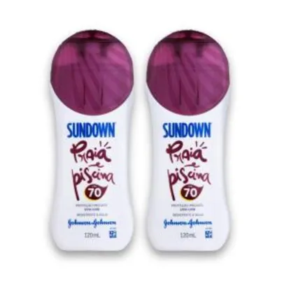 Kit com 2 Protetores Solar Sundown Praia e Piscina Fps 70 120ml