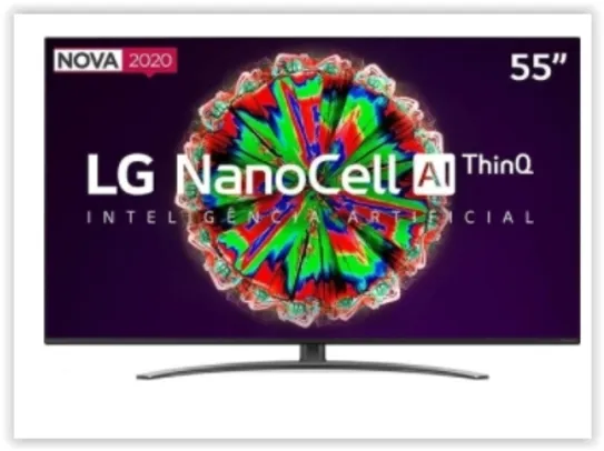 Smart TV 55'' LG 55NANO81 4K UHD NanoCell 4 HDMI | R$ 2840