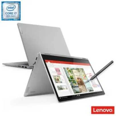 Notebook Lenovo 2 em 1 ideapad C340 i7-8565U 8GB 256GB SSD com Digital Pen Win10 14" FHD IPS - 81RL0001BR - R$4499