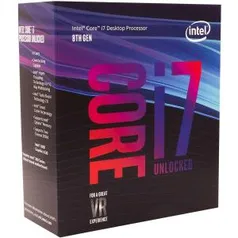 Processador Intel Core i7-8700K Coffee Lake, Cache 12MB, 3.7GHz (4.7GHz Max Turbo), LGA 1151 - R$1300