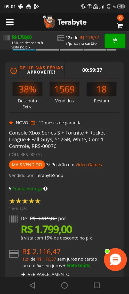 Imagem na descrição da promoção