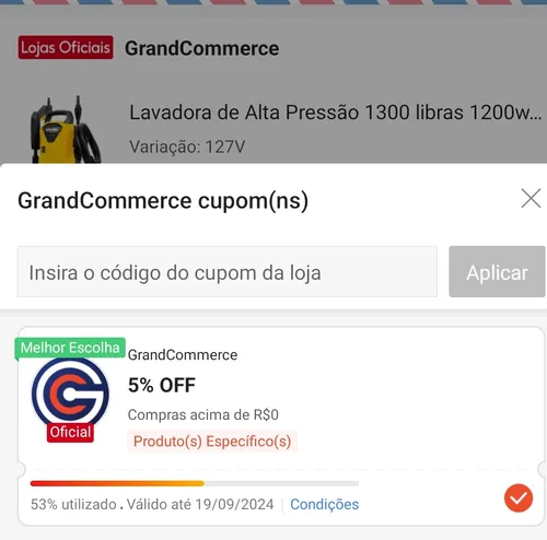 Imagem na descrição da promoção