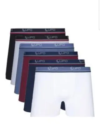 Kit Com 6 Cuecas Boxer Cotton Confort 523-002 Lupo
R$70
