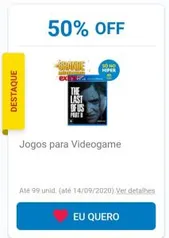 Jogos com 50% de desconto na loja física