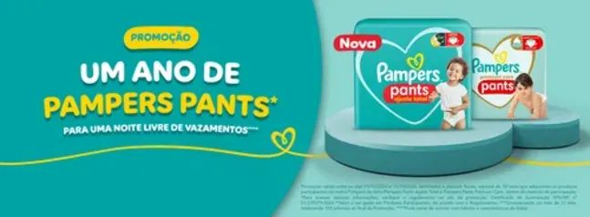 Promoção Compre e Concorra a Um Ano de Pampers Pants - Descubra P&G