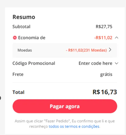 Imagem na descrição da promoção