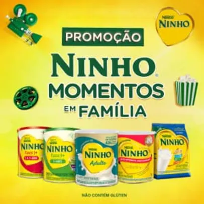 Promoção NINHO® Momentos em Família - R$60 em ingressos de cinema