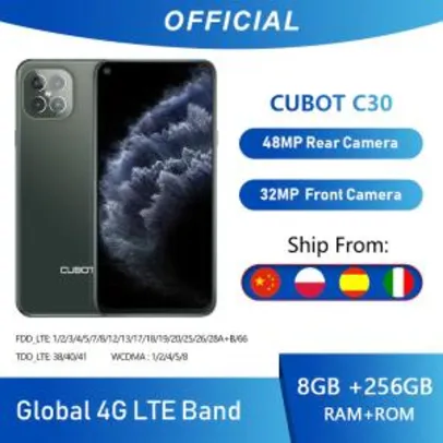 Cubot C30 48MP Smartphone Global - R$943