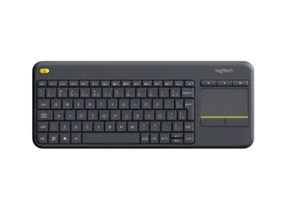 Teclado Wireless Preto com Touchpad Multitoque K400 Logitech