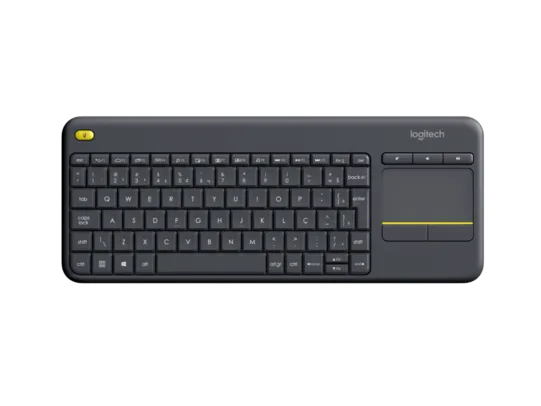 Teclado Wireless Preto com Touchpad Multitoque K400 Logitech