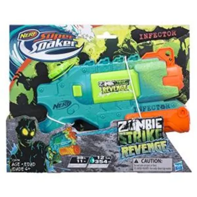 Lança Agua Nerf Soaker Zombie Revenge Hasbro Azul/Verde | R$40