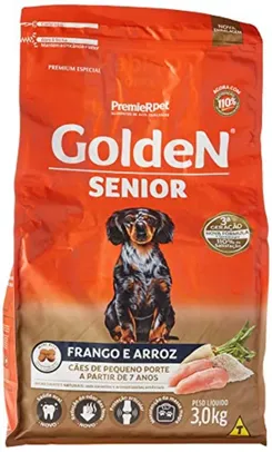 Premier Pet Ração Golden Fórmula Mini Bits Senior Para Cães Adultos Sabor Frango 3kg