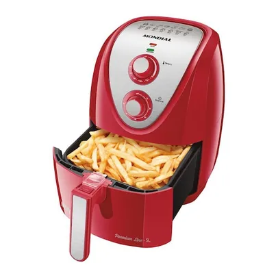 Fritadeira Sem Óleo Mondial AFN-50 Premium Line Inox 5L - Vermelha