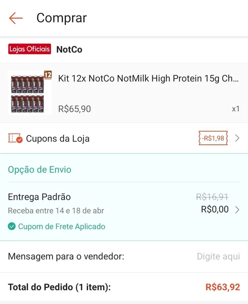 Imagem na descrição da promoção