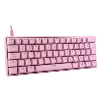 Teclado Gamer RGB Husky Blizzard, Rosa, 60%, Switch red