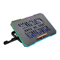 Base Para Notebook Mancer Aloy, RGB, Ate 17 Pol, Preto, MCR-ALOY-BL01