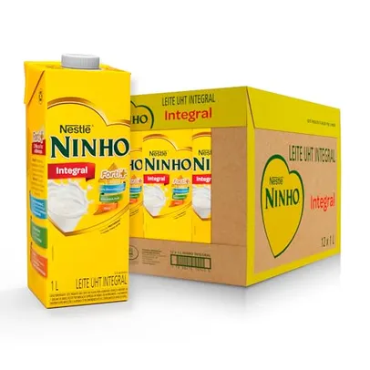 (Add 2 Pack)de Leite UHT Integral Ninho Vit 1L - 12 Unidades