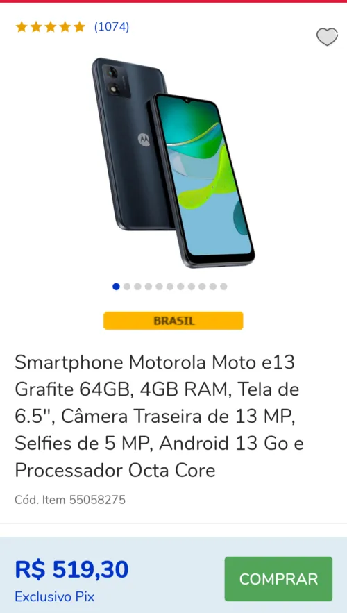 Imagem na descrição da promoção