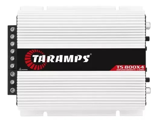 (MELI 337,00) Modulo Taramps Amplificador Som 800w 4 Canais 2 Ohms Ts800x4 Cor Branco