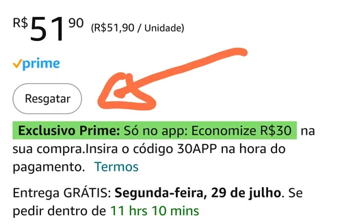 Imagem na descrição da promoção