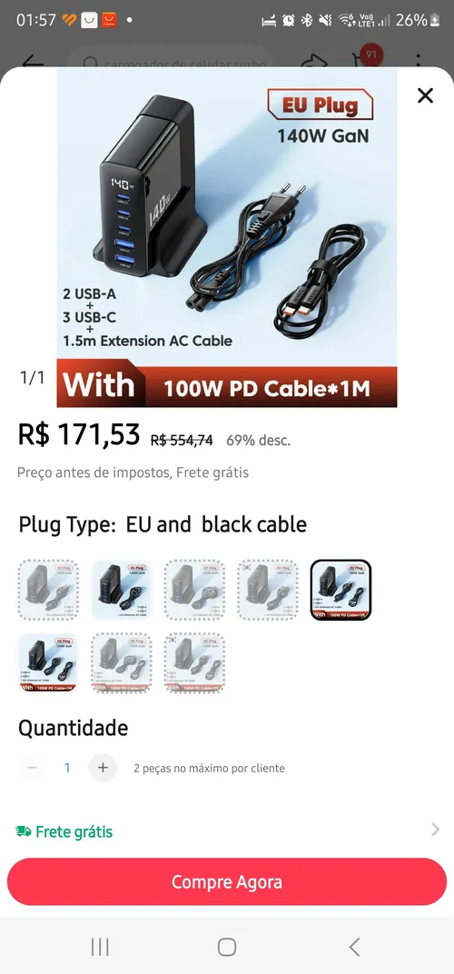 Imagem na descrição da promoção