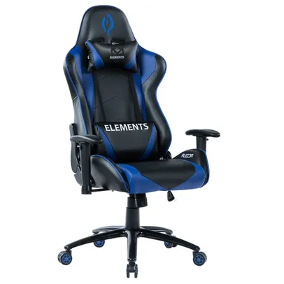 Cadeira Gamer Preta e Azul Elements Veda Acqua Reclinável e Giratória