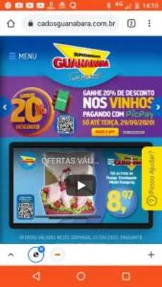 [Loja Física] [Picpay] 20% de OFF na compra de vinhos - Supermercados Guanabara