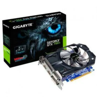 Placa de Vídeo Gigabyte GeForce GTX 750Ti 2GB 128 Bits GDDR5 GV-N75TD5-2GI R$420