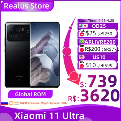 Smartphone Xiaomi 11 Ultra 8GB 256GB 5G Snapdragon 888 