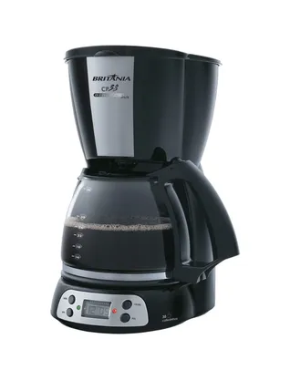 Cafeteira Digital Britânia Inox Capacidade 38 Xícaras - Preta - Programável - automática 