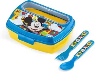 Lancheira com Talheres Disney Mickey - Lillo, Azul