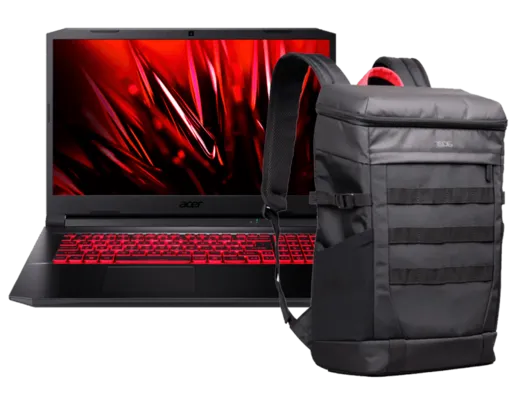 Notebook Gamer Acer Nitro 5 AN517-54-59KR Intel Core i5 Linux 8GB 512GB SSD GTX 1650 17.3 + mochila