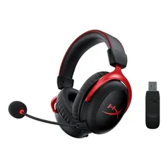 Headset Sem Fio Gamer HyperX Cloud II Som Surround 7.1, Preto e Vermelho