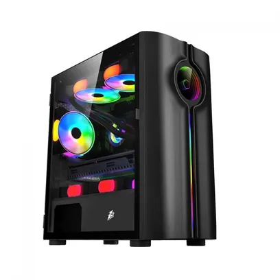 Product photo Gabinete Gamer 1STPLAYER Is3 Preto