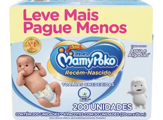 Toalha umedecida MamyPoko Recém-nascido | R$4