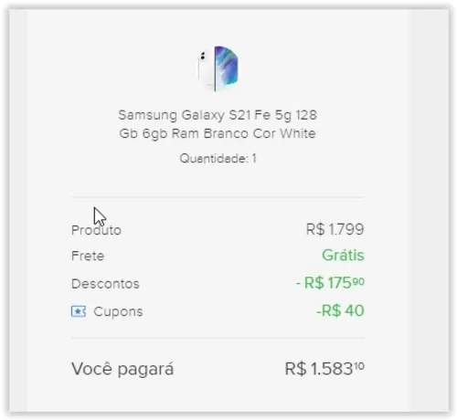 Imagem na descrição da promoção