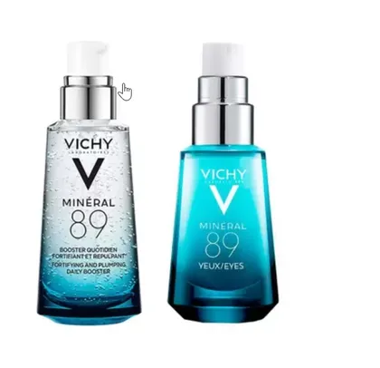 [Magalupay R$ 71] Vichy Mineral 89 Kit - Hidratante Facial + Hidratante para Olhos 