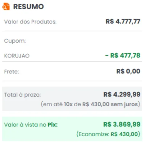 Imagem na descrição da promoção