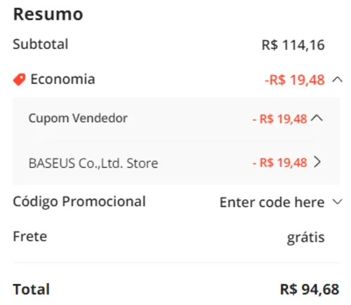 Imagem na descrição da promoção